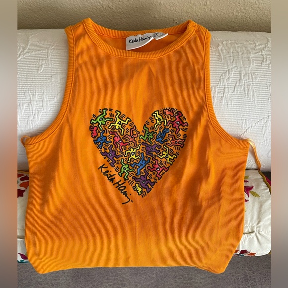 Heart Orange Tank Top - Picture 1 of 3